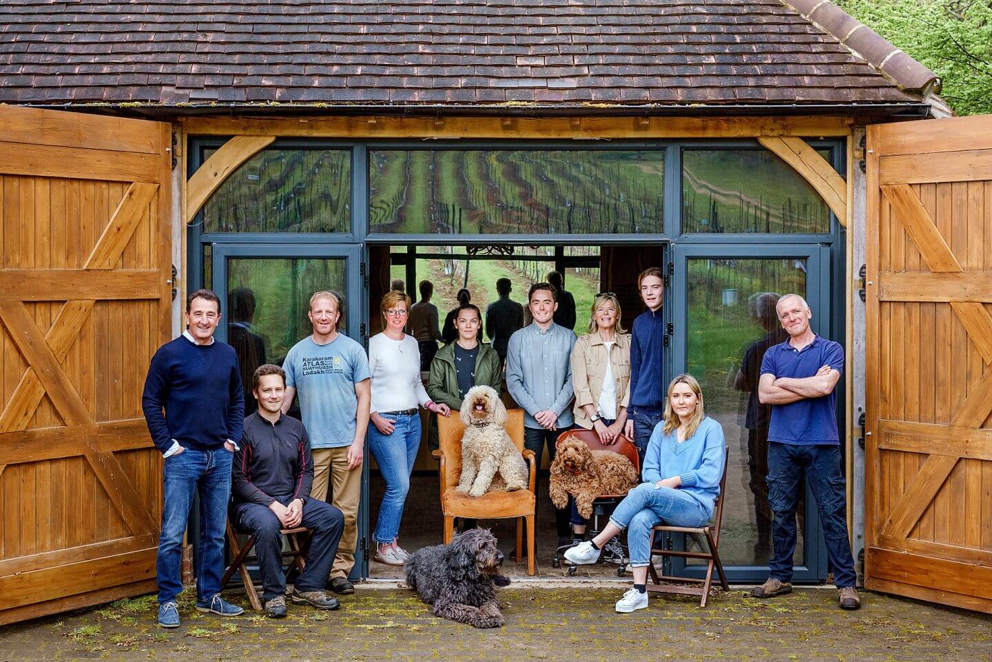 the Chilworth Manor vineyard team group photograph